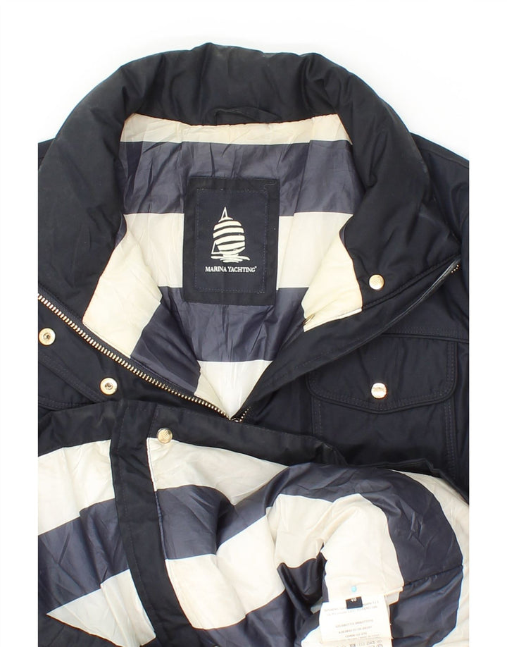 MARINA YACHTING Womens Utility Jacket IT 40 Small Navy Blue Polyester Vintage Marina Yachting and Second-Hand Marina Yachting from Messina Hembry 