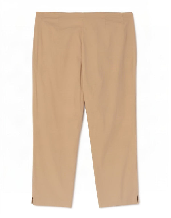 Marks & Spencer Womens Capri Trousers UK 14 Large W32 L21 Beige Cotton