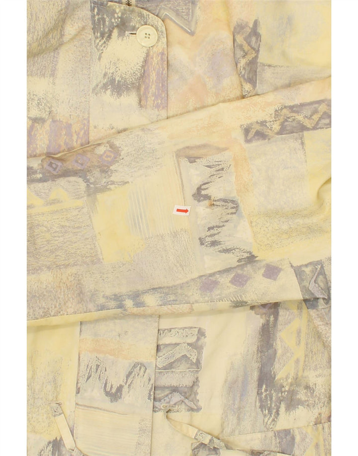 VINTAGE Womens Overcoat UK 18 XL Beige Patchwork Vintage Vintage and Second-Hand Vintage from Messina Hembry 