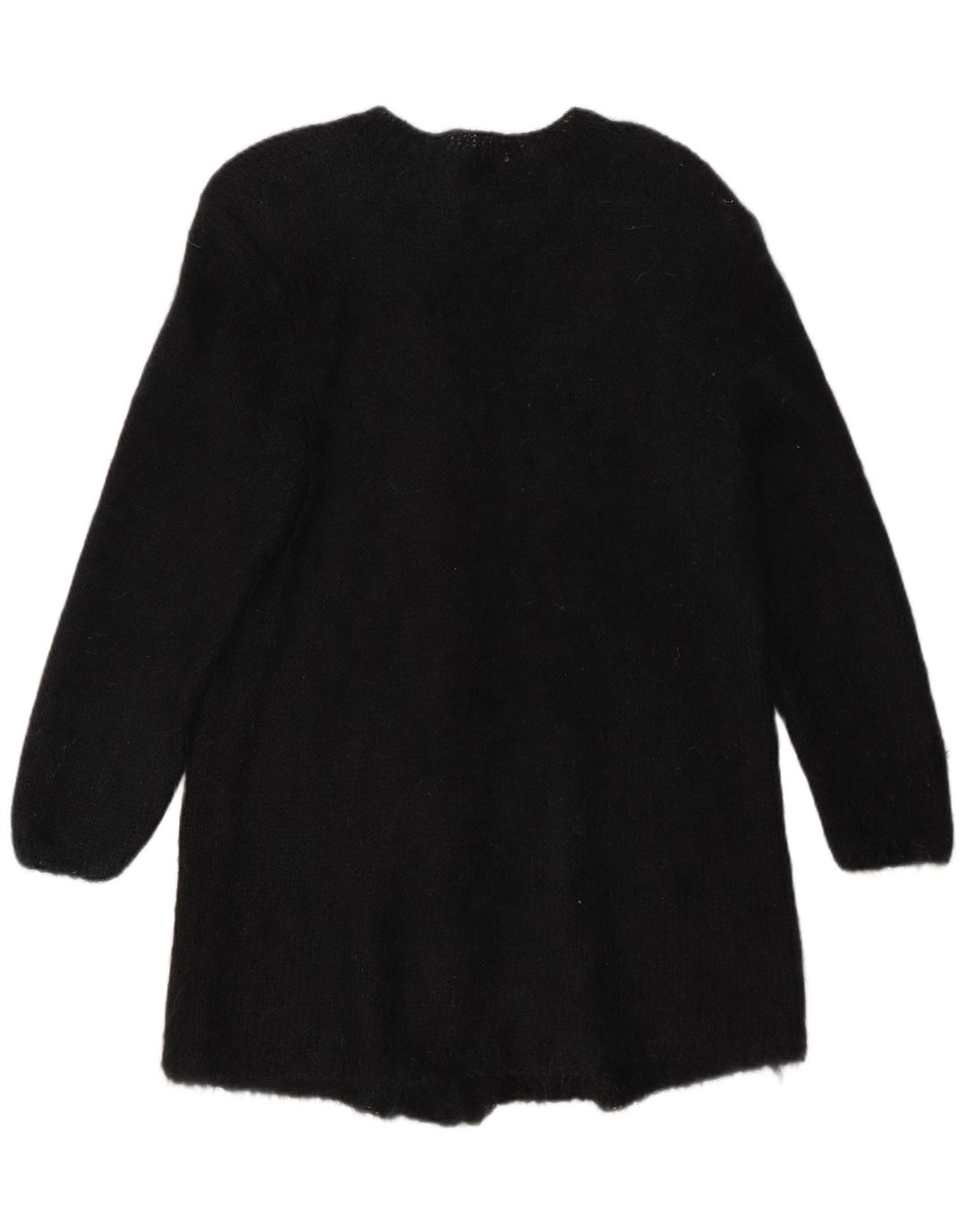 Vintage Womens Longline Cardigan Sweater UK 16 Large Black