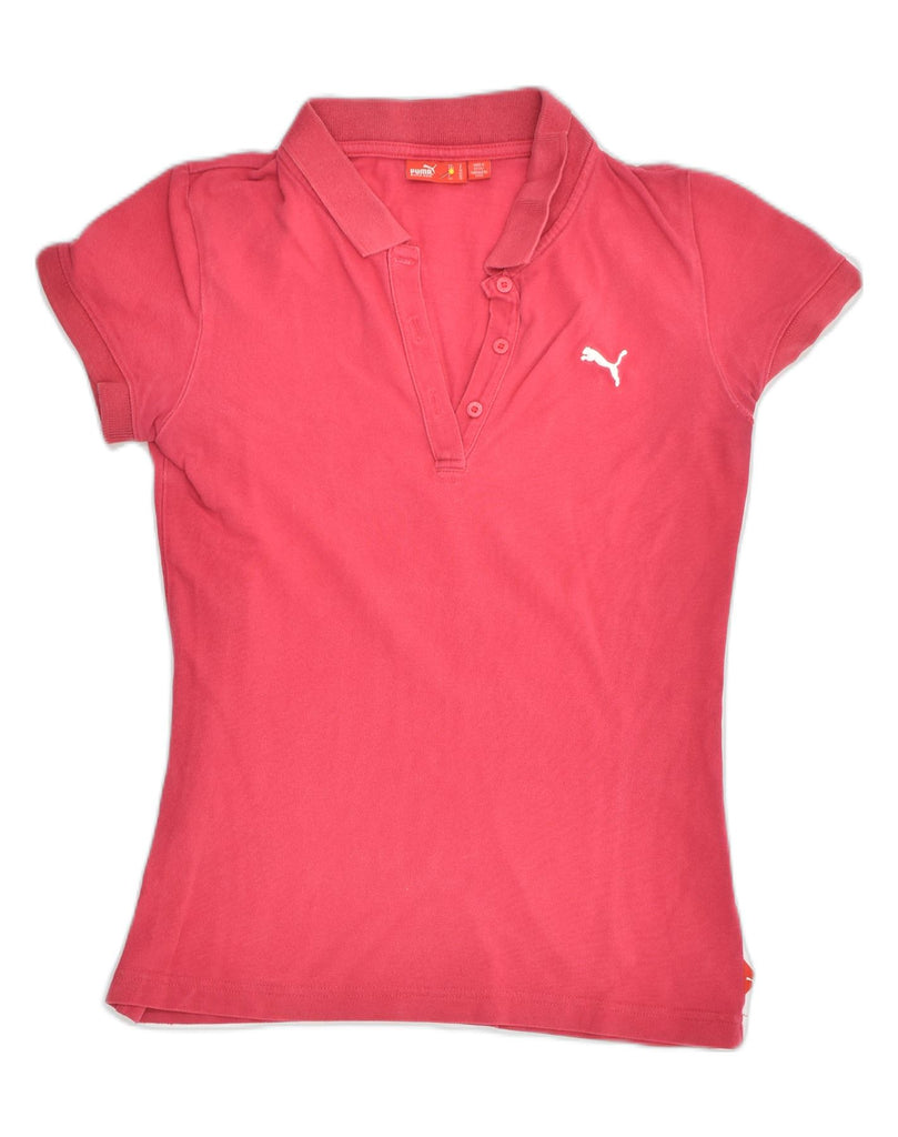 PUMA Womens Polo Shirt UK 10 Small  Pink Cotton | Vintage Puma | Thrift | Second-Hand Puma | Used Clothing | Messina Hembry 