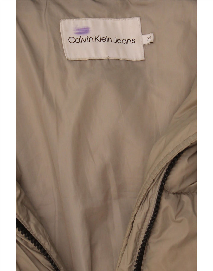 Calvin Klein Jeans Mens Padded Jacket UK 34 XS Beige Polyamide