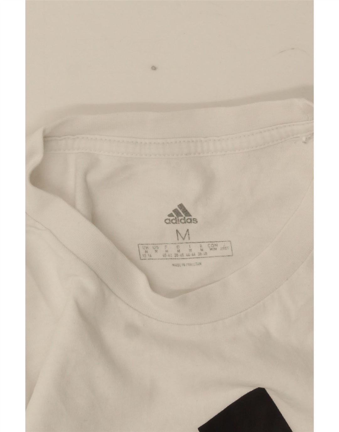 Adidas Womens Graphic T-Shirt Top UK 12/14 Medium White
