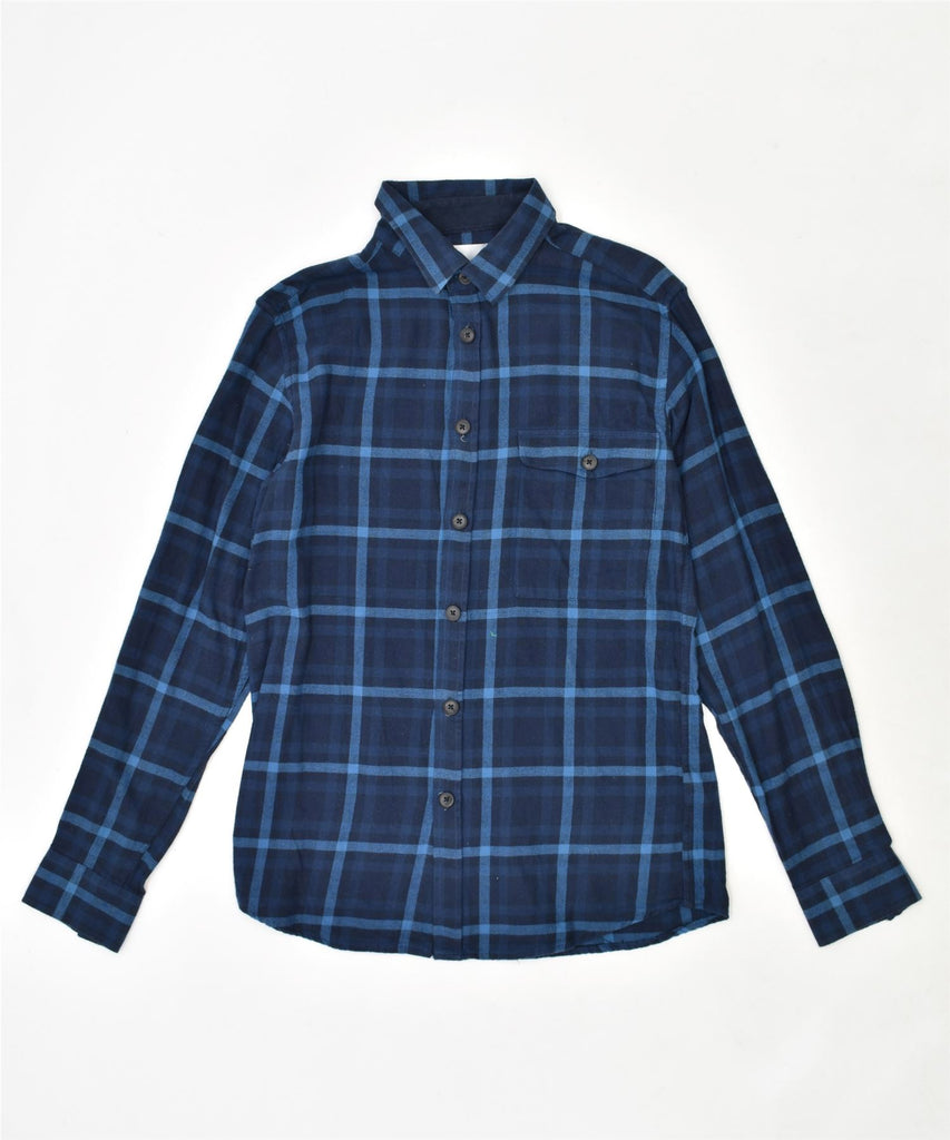 JACK & JONES Mens Shirt Medium Blue Check Cotton | Vintage Jack & Jones | Thrift | Second-Hand Jack & Jones | Used Clothing | Messina Hembry 