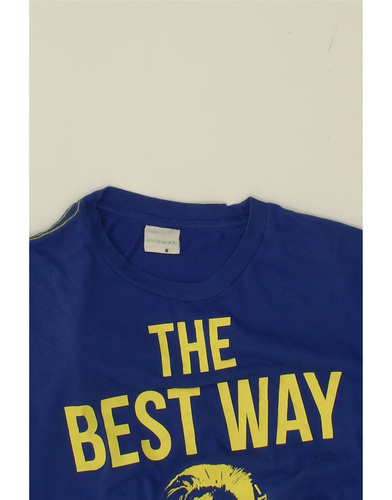 DIESEL Boys Graphic T-Shirt Top 15-16 Years Blue Cotton Vintage Diesel and Second-Hand Diesel from Messina Hembry 