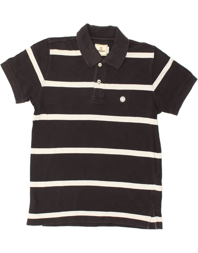 MURPHY & NYE Mens Polo Shirt Small Black Striped Cotton | Vintage Murphy & Nye | Thrift | Second-Hand Murphy & Nye | Used Clothing | Messina Hembry 