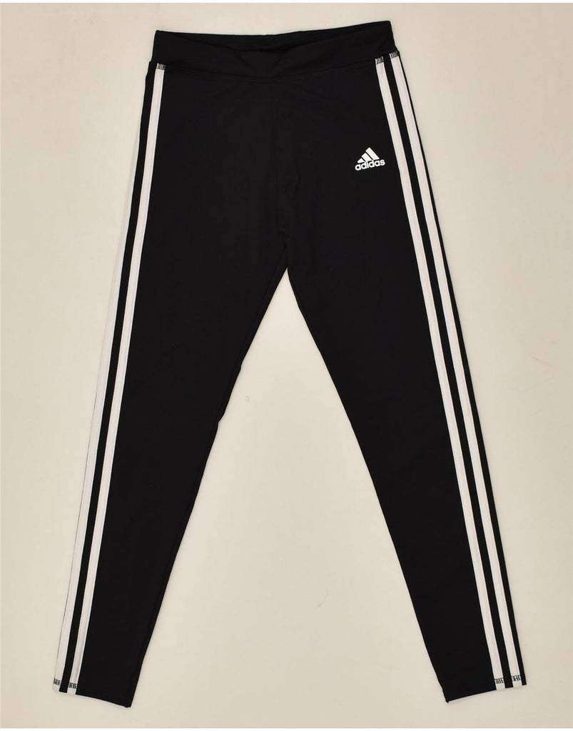 ADIDAS Girls Leggings 10-11 Years Medium Black Polyester | Vintage Adidas | Thrift | Second-Hand Adidas | Used Clothing | Messina Hembry 