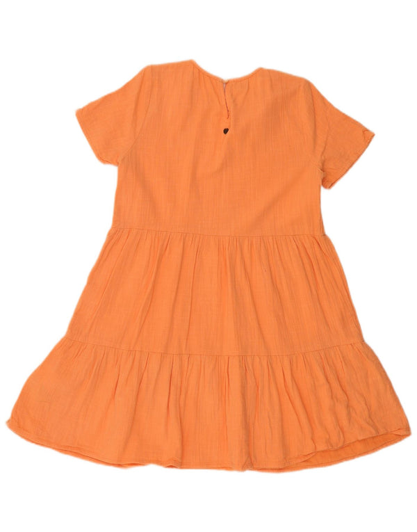 Billabong Girls Tiered Dress 13-14 Years XL Orange Cotton