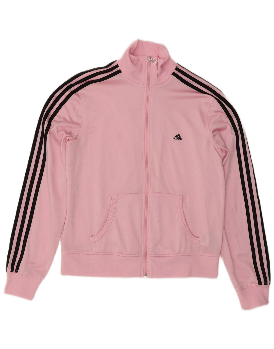 Adidas Womens Tracksuit Top Jacket UK 16 Large Pink Polyester