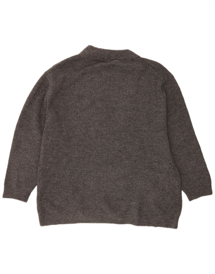 Zara Womens Oversized Crew Neck Jumper Sweater UK 14 Medium Grey