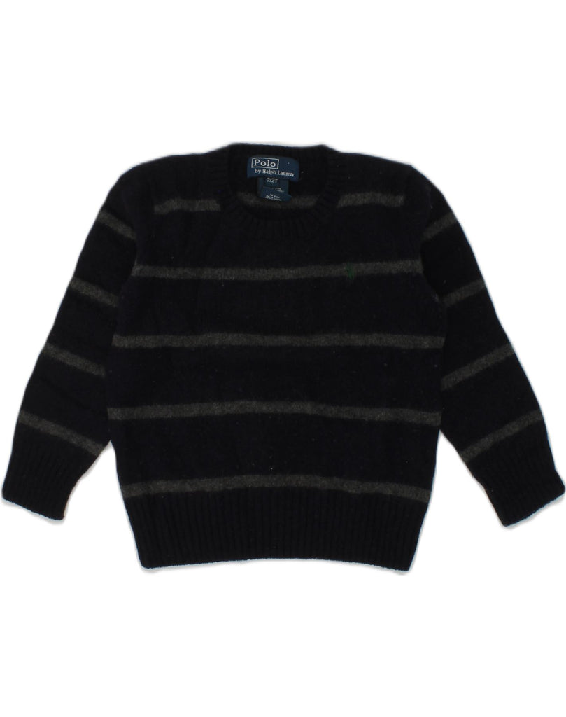 POLO RALPH LAUREN Baby Boys Crew Neck Jumper Sweater 18-24 Months Black | Vintage Polo Ralph Lauren | Thrift | Second-Hand Polo Ralph Lauren | Used Clothing | Messina Hembry 