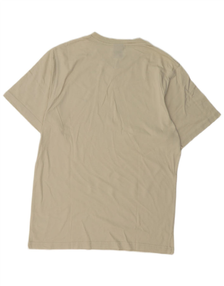 Nike Mens T-Shirt Top UK 39/41 Medium Beige Cotton