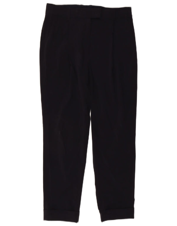 Cos Womens High Waist Tapered Suit Trousers EU 36 Small W27 L25 Navy Blue