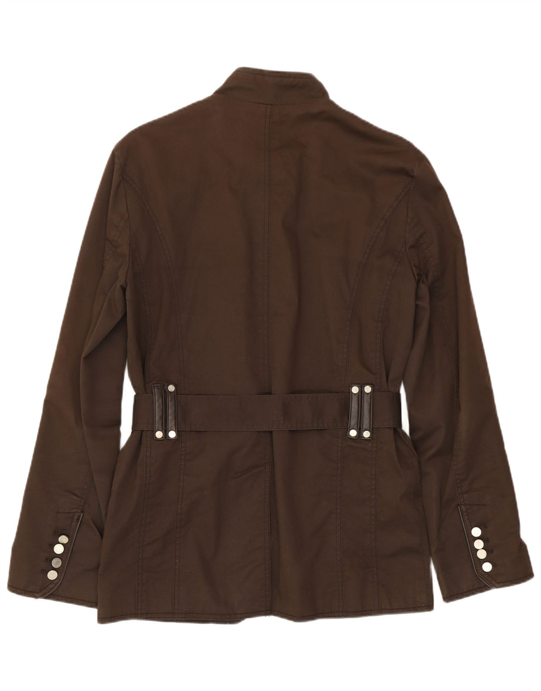 Zara Mens Military Jacket UK 38 Medium Brown Cotton