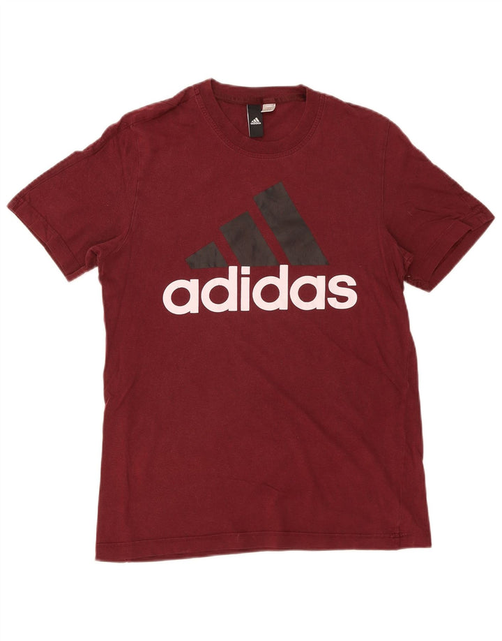 Adidas Mens Graphic T-Shirt Top Small Maroon