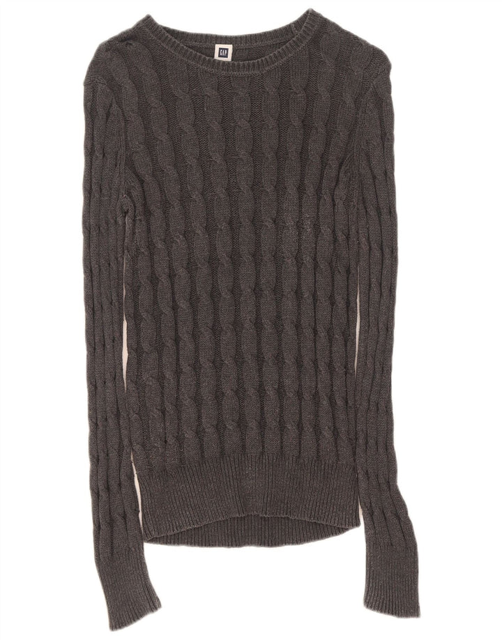 Gap Womens Boat Neck Jumper Sweater UK 14 Medium Grey