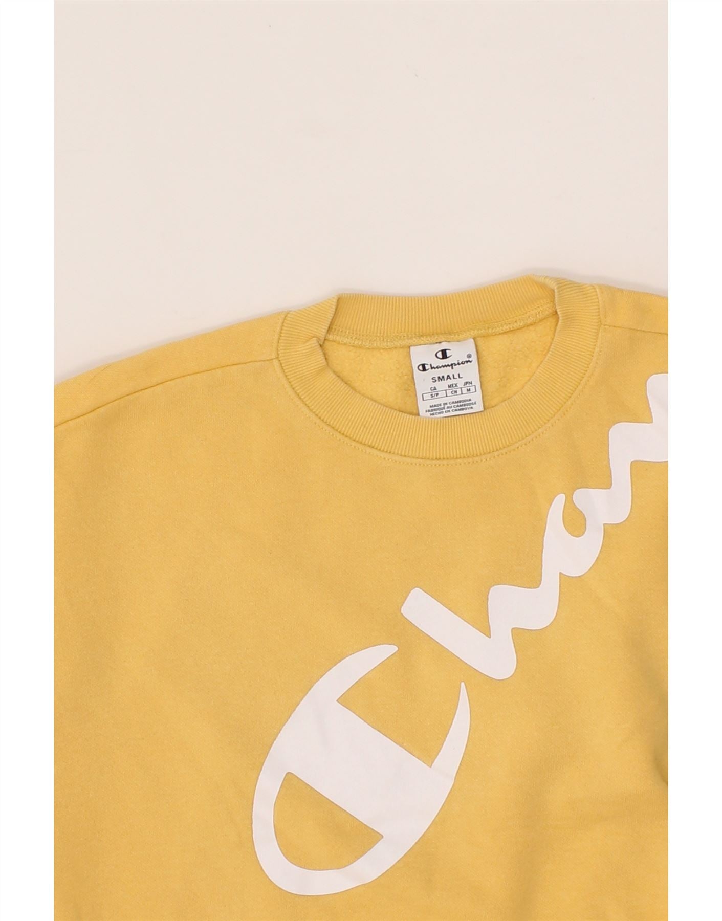 CHAMPION Womens Oversized Crop Sweatshirt Jumper UK 10 Small