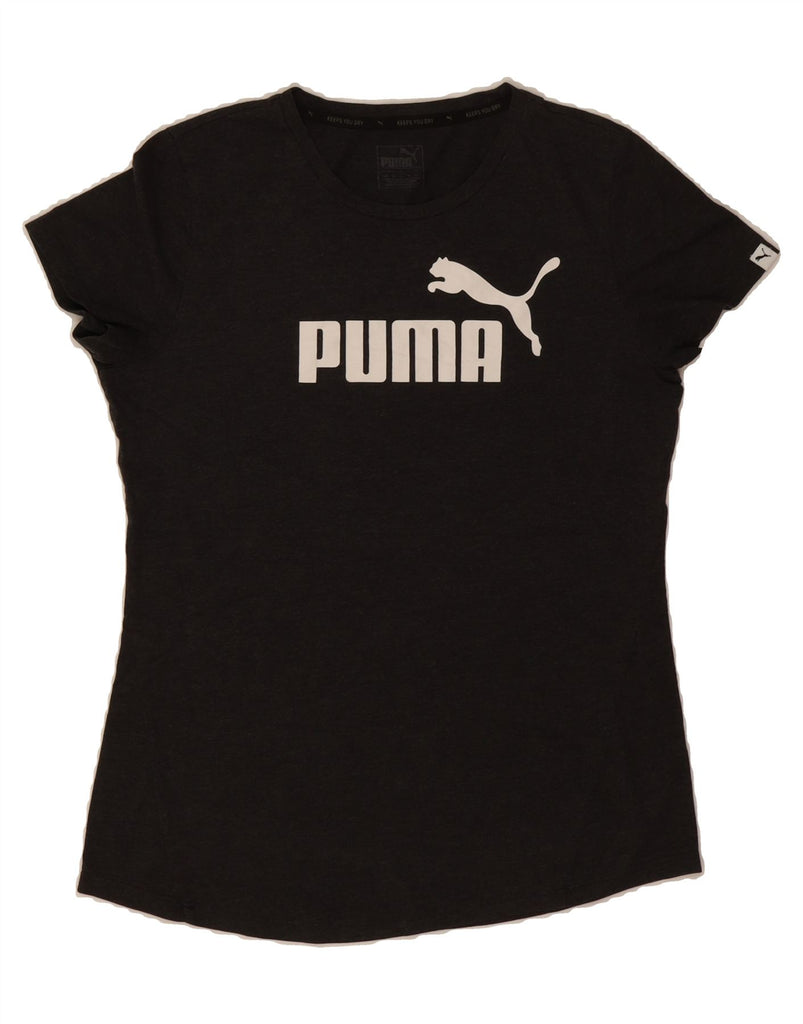 PUMA Womens Graphic T-Shirt Top UK 12 Medium Grey Polyester Vintage Puma and Second-Hand Puma from Messina Hembry 