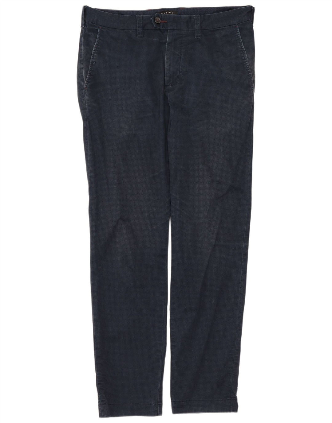Ted Baker Mens Slim Suit Trousers W30 L29 Navy Blue Cotton
