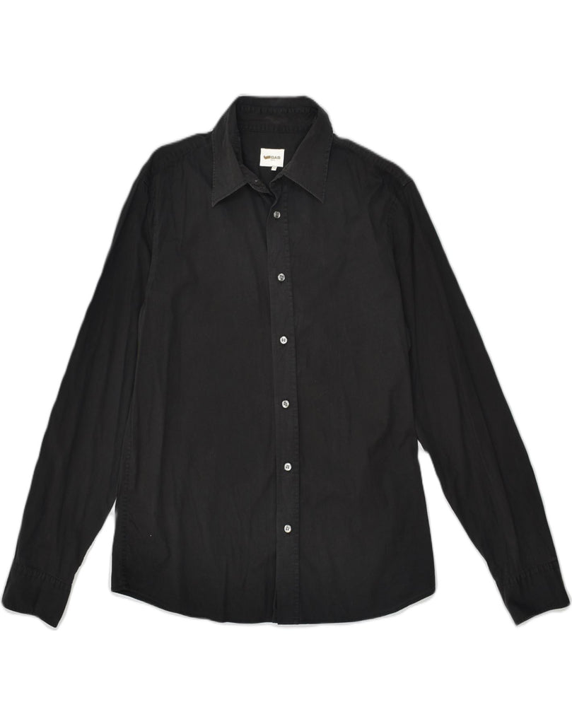 GAS Mens Shirt XL Black Cotton | Vintage Gas | Thrift | Second-Hand Gas | Used Clothing | Messina Hembry 