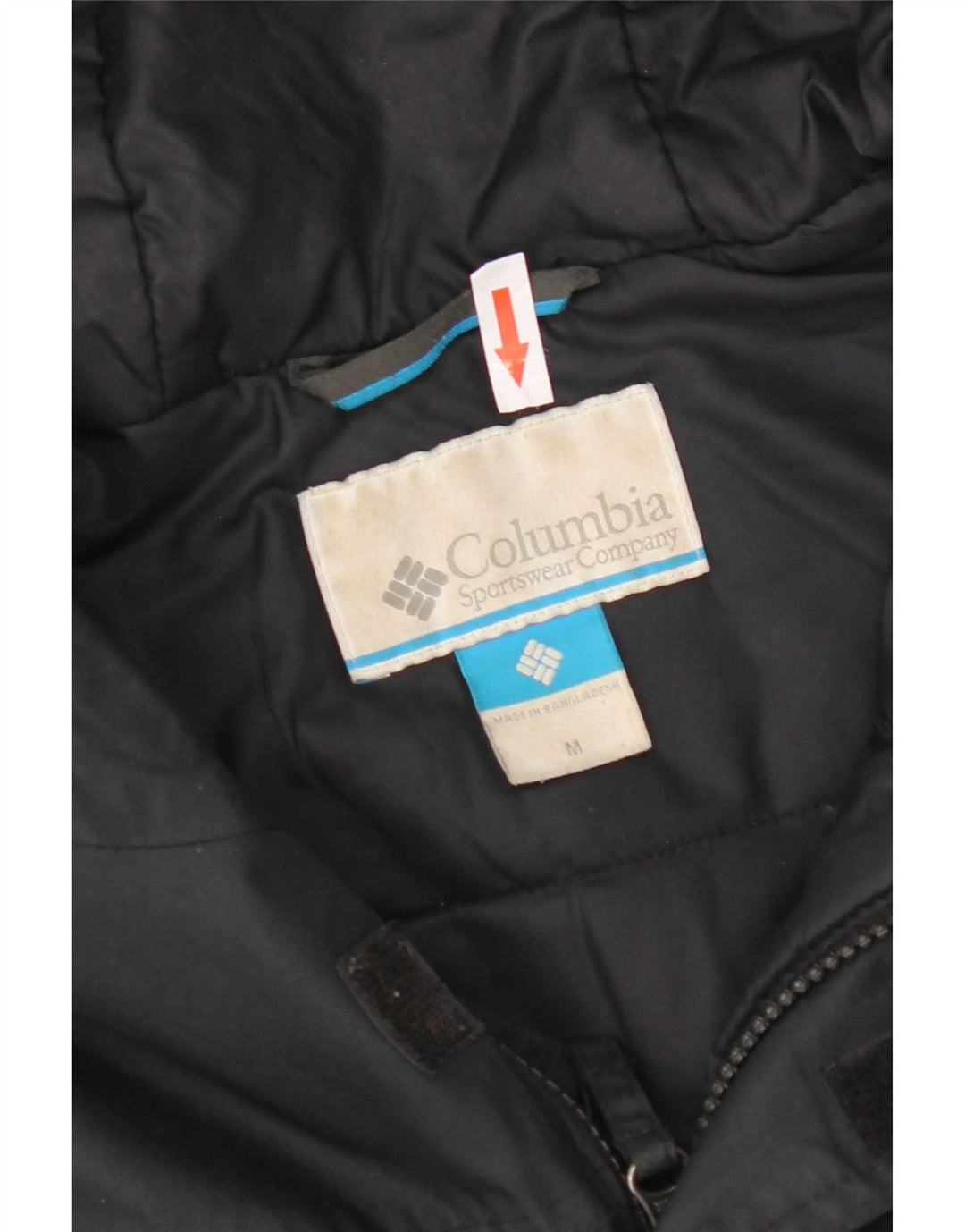 Columbia Mens Graphic Hooded Anorak Jacket UK 38 Medium Black Nylon