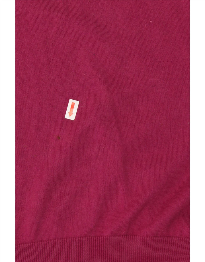BENETTON Womens Boat Neck Jumper Sweater UK 12 Medium Pink Vintage Benetton and Second-Hand Benetton from Messina Hembry 