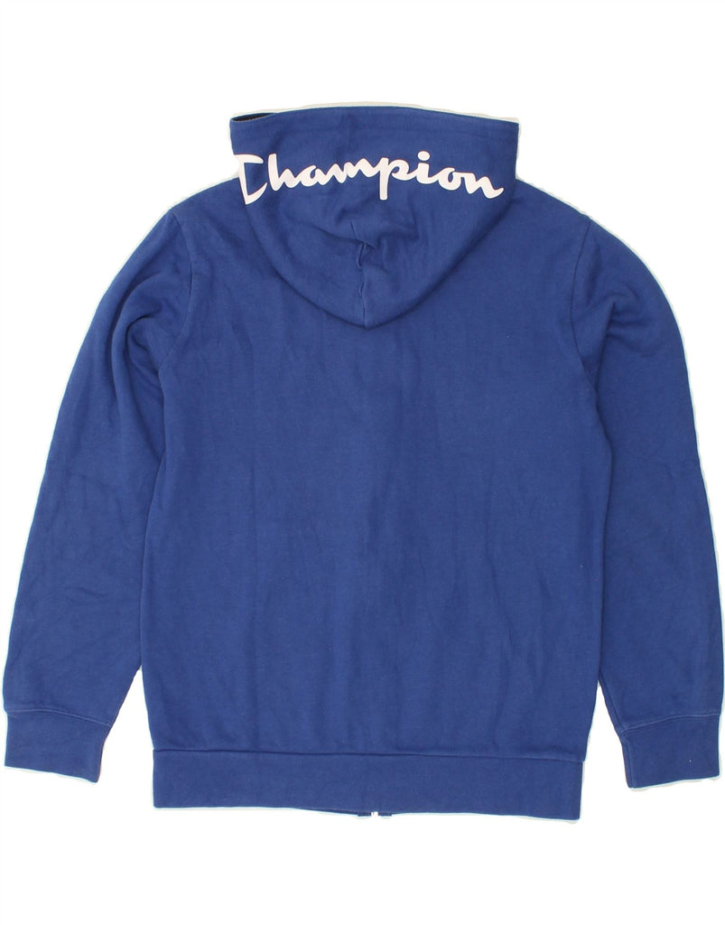 CHAMPION Boys Graphic Zip Hoodie Sweater 13-14 Years XL Blue Cotton Vintage Champion and Second-Hand Champion from Messina Hembry 