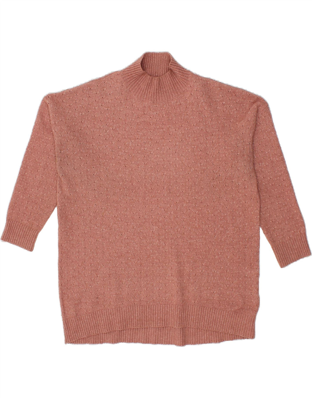 FAT FACE Womens Longline Turtle Neck Jumper Sweater UK 12 Medium  Pink Vintage Fat Face and Second-Hand Fat Face from Messina Hembry 