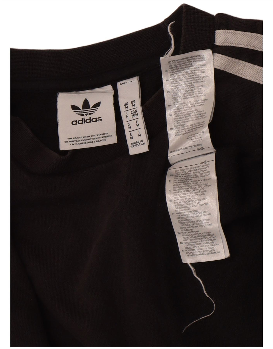 Adidas Mens Sweatshirt Jumper Medium Black Cotton