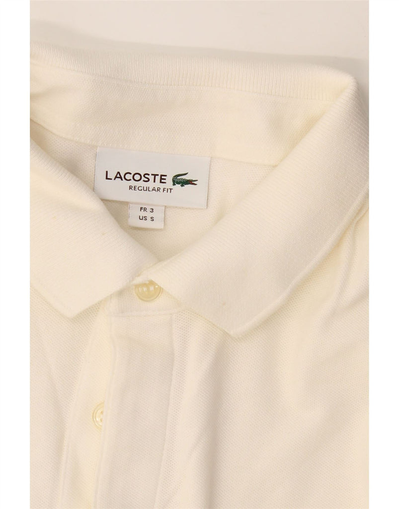 LACOSTE Mens Regular Fit Polo Shirt Size 3 Small Off White Cotton Vintage Lacoste and Second-Hand Lacoste from Messina Hembry 