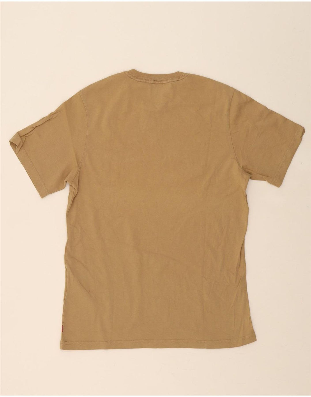 LEVI'S Mens Graphic T-Shirt Top Small Beige Cotton Vintage Levi's and Second-Hand Levi's from Messina Hembry 