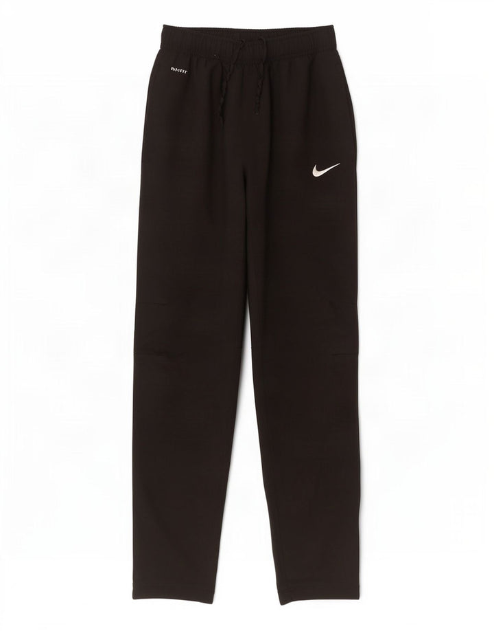Nike Boys Dri Fit Tracksuit Trousers 10-11 Years Medium Black Polyester