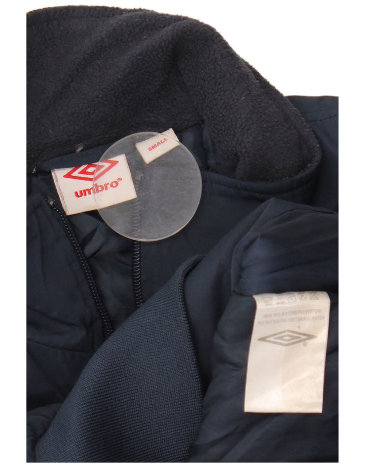 UMBRO Mens Bomber Jacket UK 36 Small Navy Blue Polyester