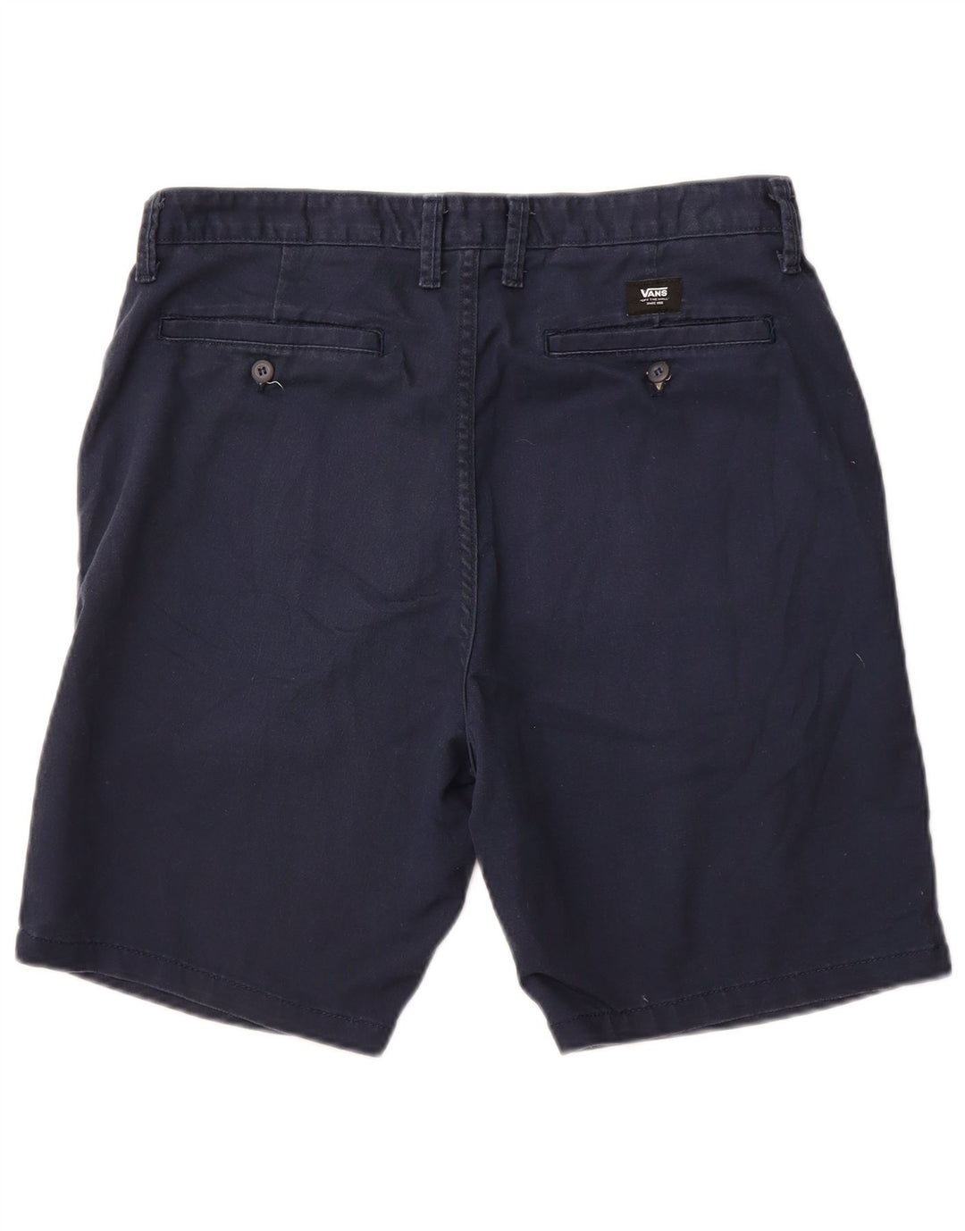 VANS Mens Chino Shorts W34 Large Navy Blue Cotton