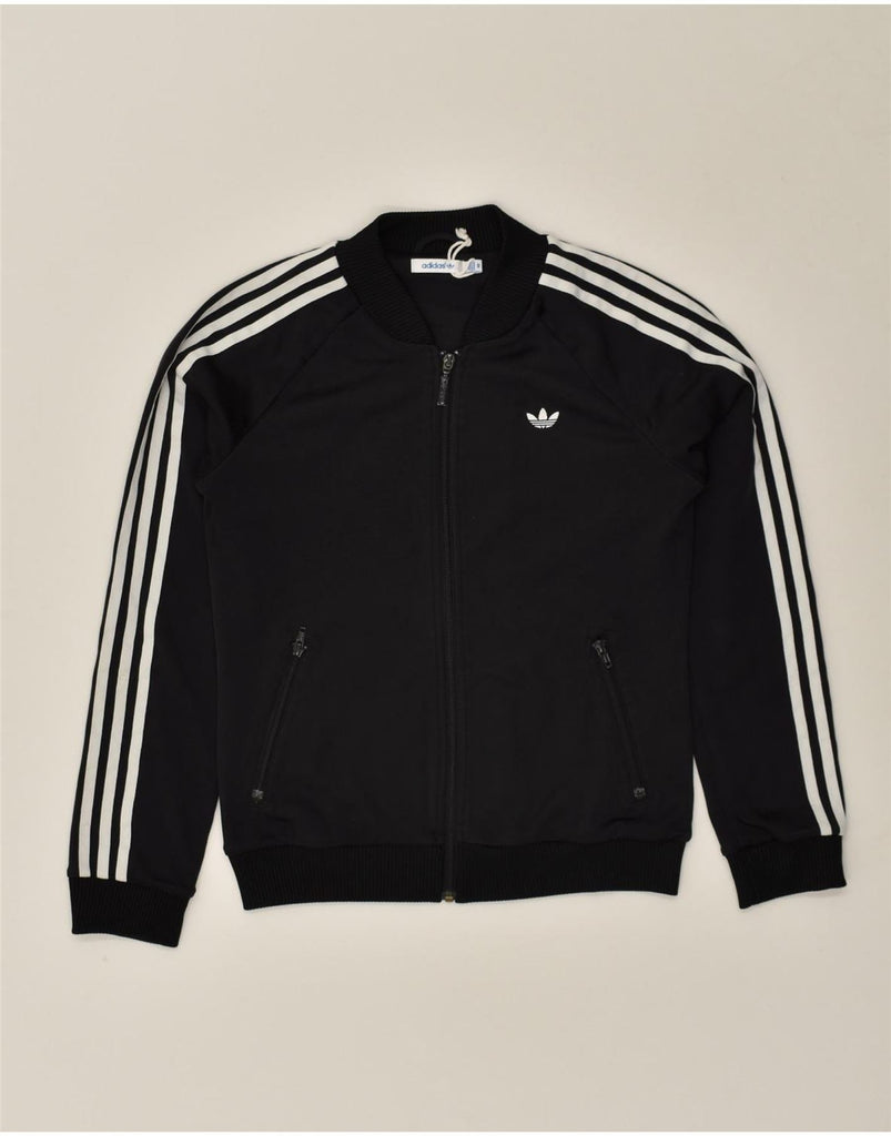 ADIDAS Womens Tracksuit Top Jacket EU 40 Medium Black Polyamide | Vintage Adidas | Thrift | Second-Hand Adidas | Used Clothing | Messina Hembry 