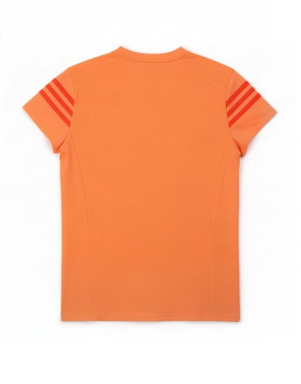 Adidas Womens Climalite T-Shirt Top UK 8/10 Small Orange Polyester