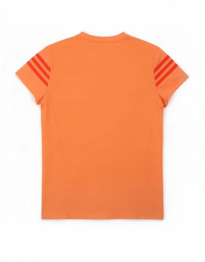 Adidas Womens Climalite T-Shirt Top UK 8/10 Small Orange Polyester
