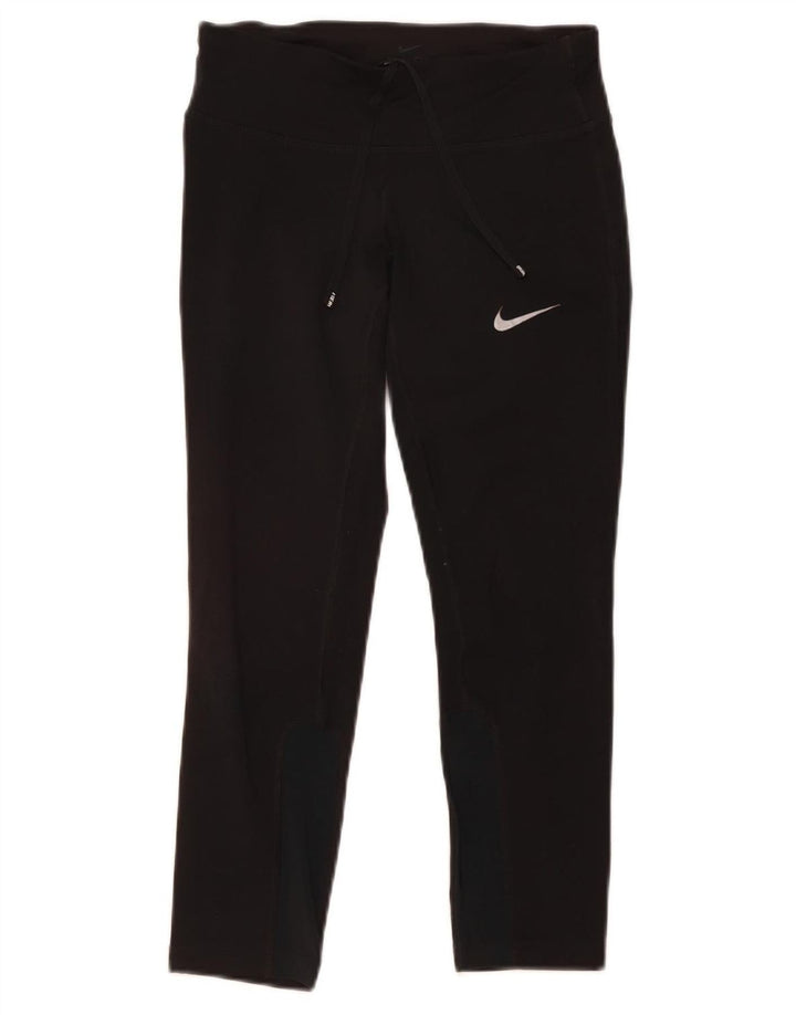 Nike Womens Dri Fit Leggings UK 6 XS Black Polyester