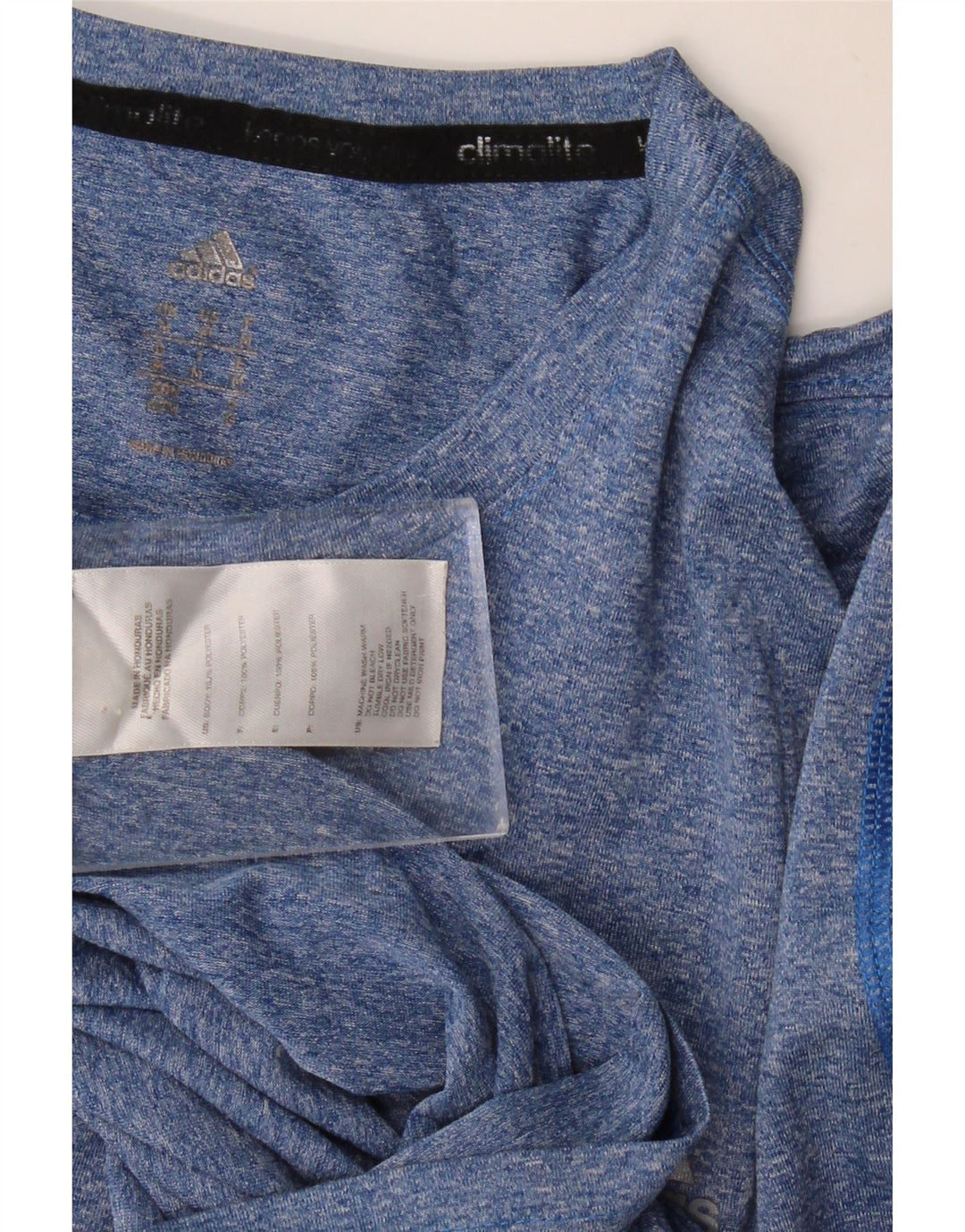 ADIDAS Mens Climalite T-Shirt Top Medium Blue Flecked Polyester