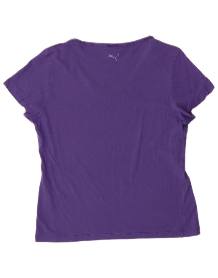 PUMA Womens Graphic T-Shirt Top UK 14 Medium  Purple