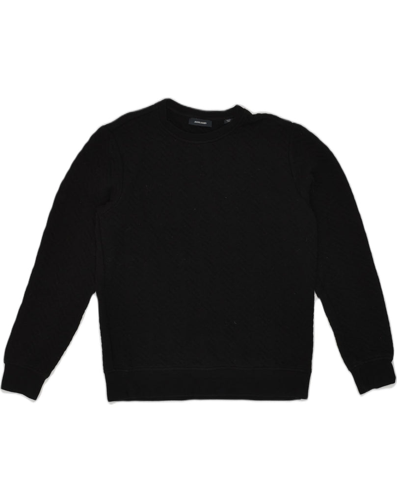 JACK & JONES Mens Sweatshirt Jumper Medium Black Cotton | Vintage Jack & Jones | Thrift | Second-Hand Jack & Jones | Used Clothing | Messina Hembry 