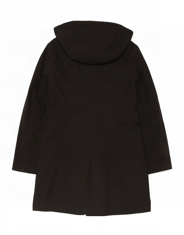 Zara Womens Hooded Windbreaker Coat UK 18 XL Black Polyester