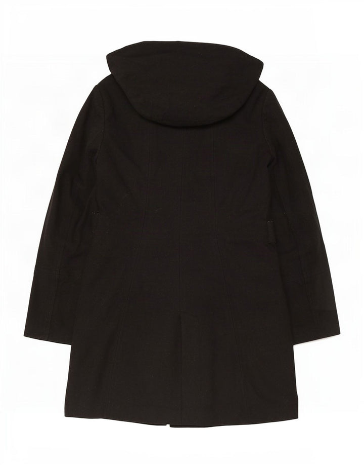 Zara Womens Hooded Windbreaker Coat UK 18 XL Black Polyester