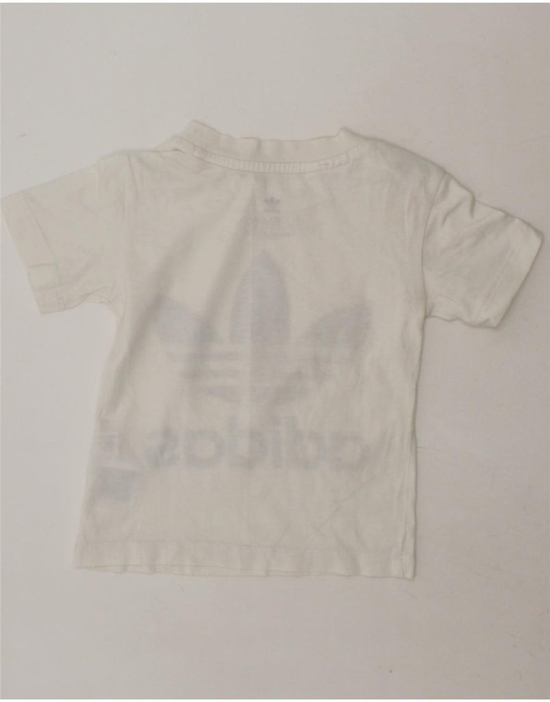 ADIDAS Baby Girls Graphic T-Shirt Top 12-18 Months White Cotton Vintage Adidas and Second-Hand Adidas from Messina Hembry 