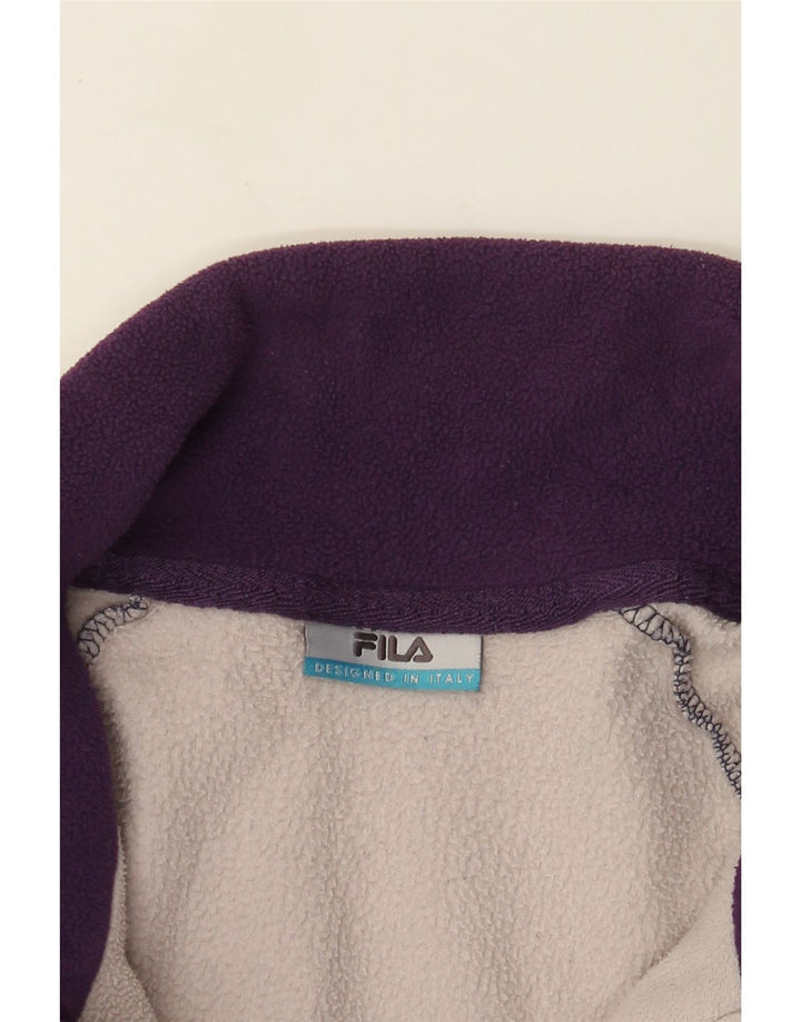 Fila Mens Fleece Jacket UK 40 Large Navy Blue Colourblock