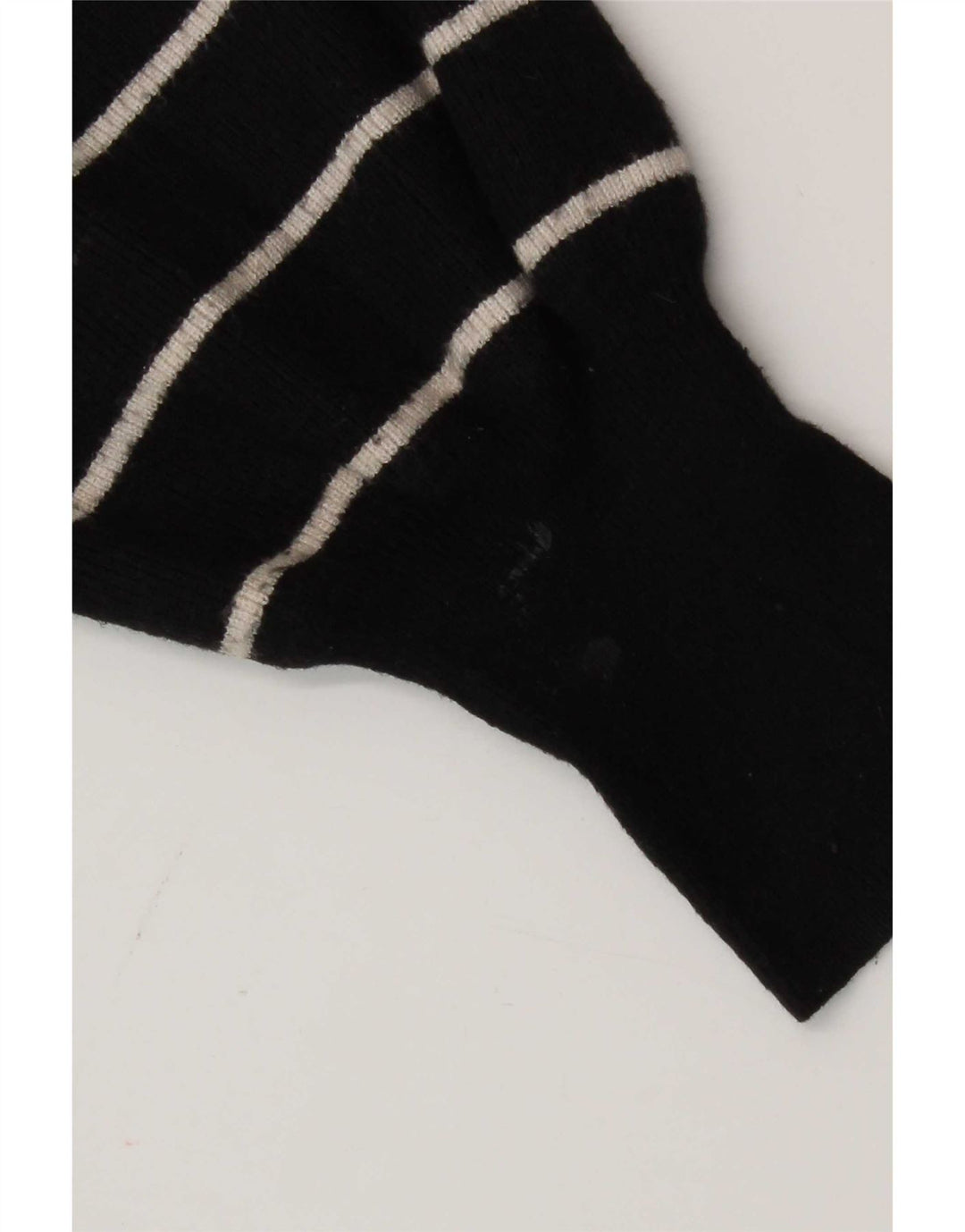 Marks & Spencer Womens Turtle Neck Jumper Sweater UK 16 Large Black Striped