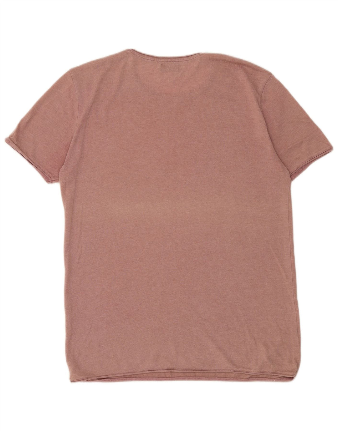 ZARA Mens T-Shirt Top XL Pink Cotton