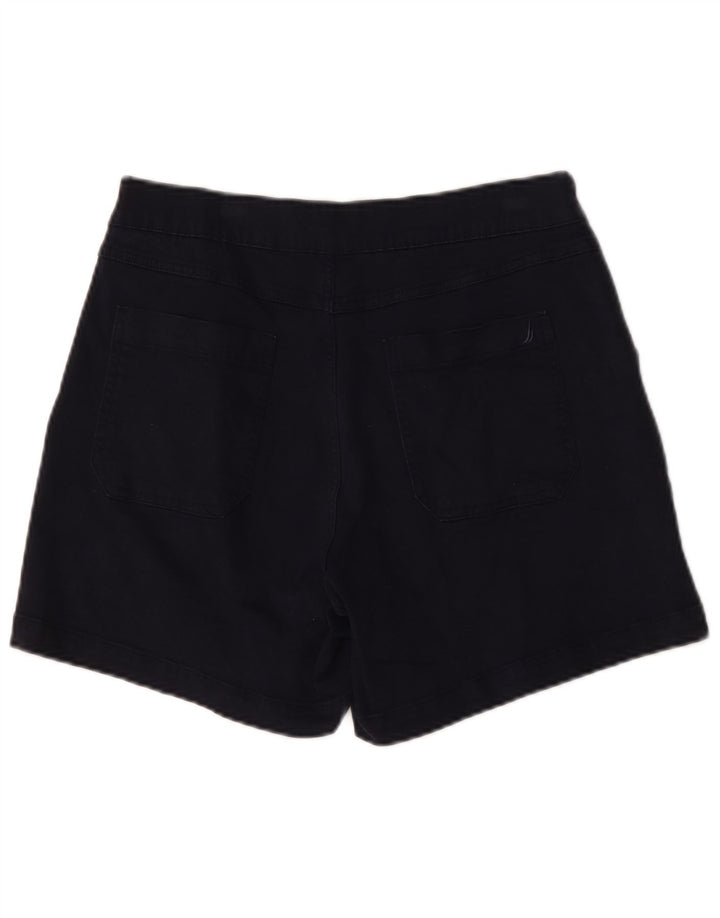 Nautica Womens Chino Shorts Medium W30 Navy Blue Cotton