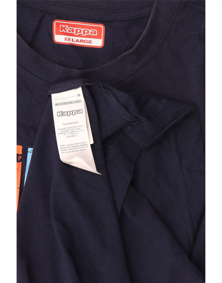 Kappa Mens Graphic Vest Top 2XL Navy Blue Cotton
