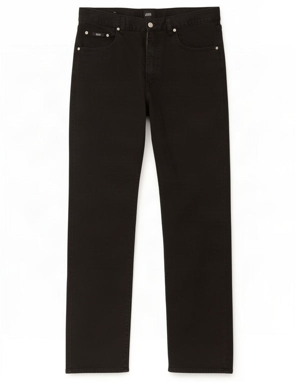 Hugo Boss Mens Arkansas Straight Jeans W36 L34 Black Cotton